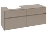 Villeroy & Boch Waschtischunterschrank Collaro C07400 1400x 548x500mm 4 Ausz. Waschbecken li Taupe C07400VM