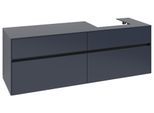 Villeroy & Boch Waschtischunterschrank Collaro C07900 1600x548x500mm 4 Ausz. Waschtisch re Marine Bl C07900VQ