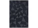 Wollteppich Hoch-Tief Anthrazit 120 x 170 cm - DEBEN Kadima Design