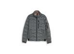 TOM TAILOR Herren Hybrid Steppjacke mit verstaubarer Kapuze, grün, Uni, Gr. M