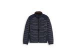 TOM TAILOR Herren Lightweight Hybrid Steppjacke mit Stehkragen, blau, Uni, Gr. M
