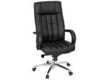 Mid.you , Schwarz , Metall , 62x129x50 cm , Wippfunktion, Sitzfläche 360° drehbar, ergonomische Rückenlehne , Büromöbel, Bürostühle, Chefsessel