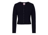 Trachtenstrickjacke SPIETH & WENSKY "Dietzing", Damen, Gr. 42, dunkelblau, Obermaterial: 50% Viskose CV. 24% Polyester PES. 22% Polyamid PA. 4% Elasthan EL., slim fit, Rundhals, Strickjacken, mit Rundhals