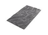 Badematte OTTO HOME "Wave, Badvorleger, Badezimmer Teppich", grau, H:10mm, Polyester, Badematten, Badematte, Hoch-Tief-Effekt, modernes Muster, Welle, Badteppich, Duschvorleger