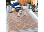 Teppich SANAT "Berlin", beige, B:60cm H:6mm L:110cm, Kunstfaser, Teppiche, Teppich, In -und Outdoor geeignet, robust und pflegeleicht