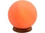 WAGNER LIFE DESIGN Salzkristall-Tischlampe "Planet", orange, H: 16cm, 1 Stk., Leuchten, Handgefertigt aus Salzkristall - jeder Stein ein Unikat, ca.1,9 kg