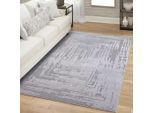Teppich CARPET CITY "FLAIR171", grau, B:160cm H:11mm L:230cm, Obermaterial: 50% Polyester, 50% Polypropylen, Teppiche, Teppich, Kurzflor-Teppich, Skandi-Stil, Wohnzimmer