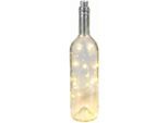 LED Außen-Tischleuchte AMBIENTE HAUS "Glasflasche mit LED-Licht 31cm", warmweiß, B:7cm H:31cm L:7cm, Leuchten