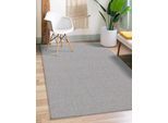 Teppich THE CARPET "Natal", grau, B:240cm H:5mm L:340cm, Polypropylen, Teppiche, Teppich, Wohnzimmer Teppich robust Filz-Rücken