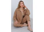 Leinenmischung Langarmshirt und Hosen-Set