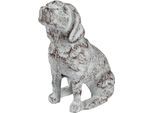Türstopper AMBIENTE HAUS "Türstopper aus Gusseisen - Hund sitzend", grau, B:14cm H:16cm T:8cm, Gusseisen, Türstopper