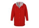Sweatjacke VIA APPIA DUE "VIA APPIA DUE Jacke", Damen, Gr. 52, rot (rot, silber mel), Obermaterial: 50% Polyester PES. 45% Viskose CV. 5% Elasthan EL., relaxed fit, ohne Ausschnitt, Sweatjacken Sweatjacke, Große Größen