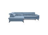 Wohnlandschaft Alberto Hellblau Chenille Hellblau