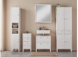 Hochschrank HOME AFFAIRE "Tina", weiß, B:57cm H:170cm T:28cm, Massivholz, Schränke, Hochschrank, Badmöbel, Schrank, Breite 57 cm, Massivholz