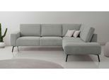 Ecksofa OTTO HOME "Vosby", grau (dolphin), B:260cm H:85cm T:208cm, 90% polyester, 10% nylon, Sofas, Ecksofa, 260 cm, Chenille, mit dekorativer Kedernaht, Wellenunterfederung