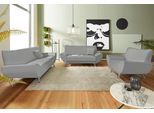 Polstergarnitur HOME AFFAIRE "Saltare elegant & komfortabel,, 3-2-1, bequem, Designfuß", grau (grau, grau), H:78cm T:82cm, Sitzmöbel-Sets, Polstergarnitur