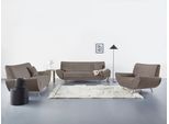 Polstergarnitur HOME AFFAIRE "Saltare elegant & komfortabel,, 3-2-1, bequem, Designfuß", braun (dunkelbraun), H:78cm T:82cm, 100% Polyester, Sitzmöbel-Sets, Polstergarnitur