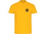 multifanshop Kinder T-Shirt - Deutschland - Adler Retro - Druck schwarz - Kind