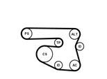CONTINENTAL CTAM Keilrippenriemensatz 6pk1870k1 für BMW