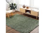 Hochflor-Teppich LIVABLISS "DADU", grün, B:200cm H:47mm L:275cm, Kunstfaser, Teppiche