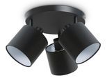 PACO HOME Deckenleuchte "ANIKA", schwarz (schwarz, weiß), 3, Ø 12cm H: 19cm, Leuchten, auch als Wandleuchte einsetzbar, Deckenspot Deckenstrahler