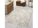 Teppich CARPET CITY "ANTIK245", beige (creme), B:160cm H:10mm L:230cm, Polyester, Teppiche, Teppich, Kurzflor, 3D-Optik, Klassisch-Modern für Wohnzimmer, Schlafzimmer