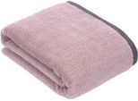 Badetuch BUGATTI "Prato", lila (sea lavender), B:100cm L:150cm, Walkfrottier, Obermaterial: 100% Baumwolle, Handtücher, Badetuch, Uni Farben, mit melierter Optik im Saum