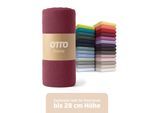 Spannbettlaken OTTO HOME "BLACKBERRY in BASIC und PREMIUM Qualität, 100% Baumwolle", rot (bordeaux), B:180cm L:200cm, Jersey (110 g/m²), Obermaterial: 100% Baumwolle, Bettlaken, Spannbettlaken, für hohe Matratzen bis 28 cm, Bettlaken, Spannbetttuch, pflegeleicht, Topseller