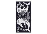 Handtuch LOUSY LIVIN "Dolphins", schwarz, grau, 1 Stk., Frottier, Handtücher, mit niedlichem Motiv
