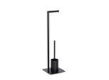 Toilettenbürstenhalter, Schwarz, Metall, 20x70x20 cm, Badezimmer, WC Ausstattung, WC Bürstengarnituren