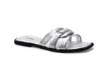 Leder-Sandalen, Damen, Grau, Leder, by Lands' End
