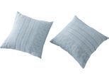 Kissenbezüge OTTO HOME "Toscana Kissenbezug", blau (hellblau), B:50cm L:50cm, Mischgewebe, Obermaterial: 80% Baumwolle, 10% Polyacryl, 10% Polyester, Kissenbezüge, passend zur Tagesdecke Toscana, in Größe 50x50 cm