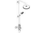 hansgrohe Axor Montreux Showerpipe 16572340 mit Thermostat, Kopfbrause, 240mm, 1jet, brushed black chrome