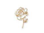 Brosche "Schmuck Geschenk Messing Ansteckschmuck Rose", gold (gelbgoldfarben), ANISTON JEWELRY & WATCHES, Broschen, Damen, Messing, Brosche
