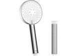 Duschbrause PHILIPS, chrom, B:12cm H:27,3cm, Duschköpfe, Duschbrause mit Filter und 1 x Ersatzfilter