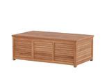 Truhe VENTURE HOME "Trento, Teakholz-Kissenbox, belastbar bis 150 kg", braun (natur), B:130cm H:46cm T:70cm, Massivholz, Truhen, Aufbewahrungsbox, Edelholz natur, witterungsbeständig, sitzfähig