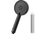 Duschbrause PHILIPS, schwarz, B:12cm H:27,3cm, Duschköpfe, Duschbrause mit Filter und 1 x Ersatzfilter