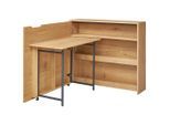 Livetastic Schreibtischkombination , Schwarz, Eichefarben , Metall, Holzwerkstoff , 1 Fächer , 100x30x115 cm , Stauraum , Büromöbel, Schreibtische, Schreibtischkombination