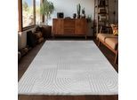 Teppich AYYILDIZ TEPPICHE "SAHARA 1112", silber (silberfarben), B:280cm H:12mm L:370cm, Polypropylen, Teppiche, Teppich, Läufer, Pflegeleicht / Strapazierfähig / Trend Colors/ Wohnzimmer