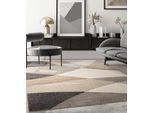 Teppich THE CARPET "Pearl", beige, B:240cm H:11mm L:330cm, Polypropylen, Teppiche, Teppich, moderner dichter Wohnzimmer Teppich Konturenschnitt