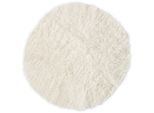 Wollteppich THEKO "FLOKOS 1250", beige (natur), H:40mm Ø:140cm, Wolle, Teppiche, original griechischer Flokati, Hochflor, Uni-Farben, reine Wolle