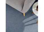 Teppichboden ANDIAMO "Barbara, Feinschlinge, Gesamthöhe 4,5 mm, Luxusklasse LC1", blau, B:200cm L:300cm, Kunstfaser, Teppiche, meliert, Breite 200 oder 400 cm, strapazierfähig, pflegeleicht