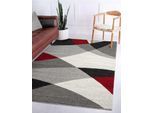 Teppich THE CARPET "Pearl", rot, B:240cm H:11mm L:330cm, Polypropylen, Teppiche, Teppich, moderner dichter Wohnzimmer Teppich Konturenschnitt