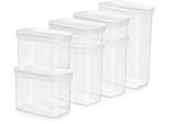 Vorratsdose EMSA "N11429 Optima", transparent, Kunststoff, Lebensmittelaufbewahrungsbehälter, Vorratsdose, rechteckig, hygienisch, platzeffizient