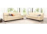 Polstergarnitur DOMO COLLECTION "Norma kubisch und zeitlos", beige (creme), H:74cm, Sitzmöbel-Sets, Polstergarnitur, bestehend aus je einem 2- und 3-Sitzer