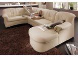 Wohnlandschaft DOMO COLLECTION "Papenburg, zeitlose Rückensteppung, elegante Formensprache, U-Form", beige (natur), B:297cm H:84cm T:180cm, Struktur ( 90% Polyester, 10% Polyacryl);Microfaser PRIMABELLE (100% Polyester);Kunstleder SOFTLUX;Luxus-Microfaser (100% Polyester), Sofas, Wohnlandschaft, in großer Farbvielfalt, wahlweise mit Bettfunktion