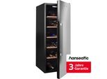 HANSEATIC Weinkühlschrank "HWC86ECBA", Energieeffizienz: E, silber (weiß, neutral), B:48cm H:128,5cm T:57,5cm, Weinkühlschränke, inkl. 3 Jahre Herstellergarantie, Weinkühlschrank