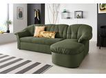Ecksofa DOMO COLLECTION "Pegnitz, elegante Rückensteppung, kompakte Stellmaße 238/141cm, L-Form", grün, B:238cm H:82cm T:141cm, 100% Polyester, Sofas, Ecksofa, wahlweise mit Bettfunktion