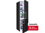 HANSEATIC Kühl-/Gefrierkombination, Energieeffizienz: C, schwarz (schwarz, edelstahlfarben), B:60cm H:195cm T:68,5cm, Kühlschränke, inkl. 3 Jahre Herstellergarantie, Kühl-/Gefrierkombination