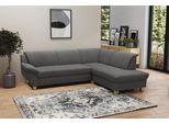 Ecksofa HOME AFFAIRE "Yesterday zeitlos und elegant, bequeme Armlehnen, L-Form", grau, B:254cm H:80cm T:186cm, 100% Polyester;Primabelle-Microfaser (100% Polyester);Antikleder-Optik Melrose (100% Polyester), Sofas, Ecksofa, wahlweise mit Bettfunktion, auch in Cord